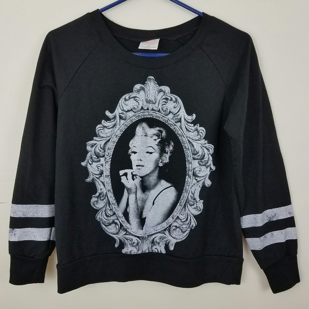 Marilyn Monroe black mirror sweatshirt size s